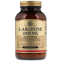 L-Аргинин, L-Arginine, Solgar, 1000 мг, 90 таблеток