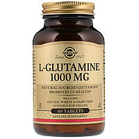 L-Глютамин, L-Glutamine, Solgar, 1000 мг, 60 таблеток