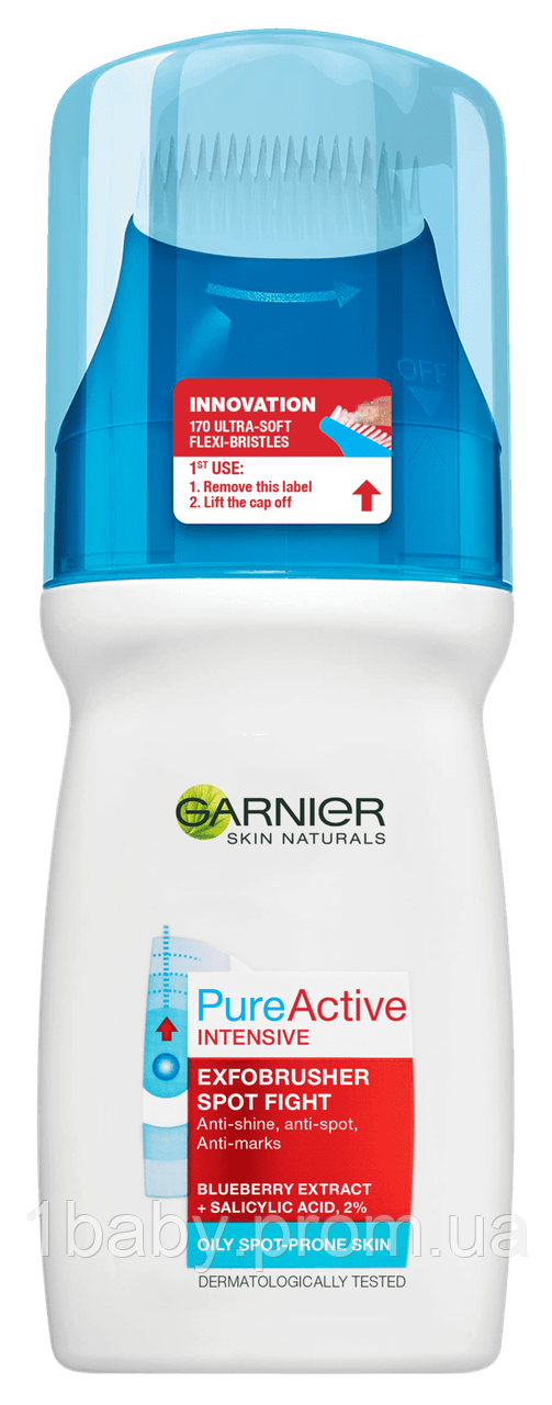 Гель для очищення обличчя Garnier Skin Naturals Чиста Шкіра Актив зі щіткою 150 мл (3600540885098)