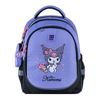 Рюкзак школьный полукаркасный ортопедический Kite Education Kuromi, для девочек, сиреневый, черный (HK24-700M)