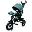 Дитячий триколісний велосипед Turbo Trike MT 1006-3 зі світлом музикою і батьківською ручкою синій, фото 2