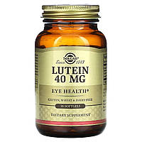 Лютеин, 40 мг, Lutein, Solgar, 30 гелевых капсул