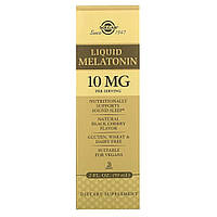 Мелатонин жидкий, 10 мг, вкус черешни, Liquid Melatonin, Solgar, 59 мл