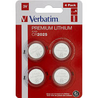 Батарейка Verbatim CR 2025 Lithium 3V * 4 49532 DAS