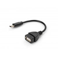 Дата кабель OTG USB 2.0 AF to Type-C Vinga VCPDCOTGTCBK DAS