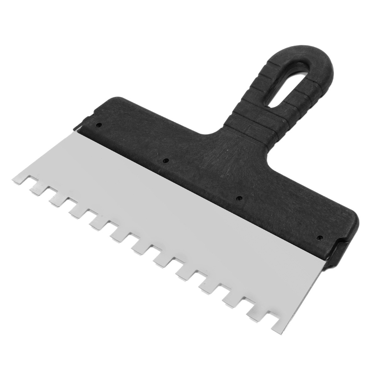 Шпатель Polax із нержавіючої сталі для плитки 250 мм, зуб 10 х 10 мм (111-090), фото 1