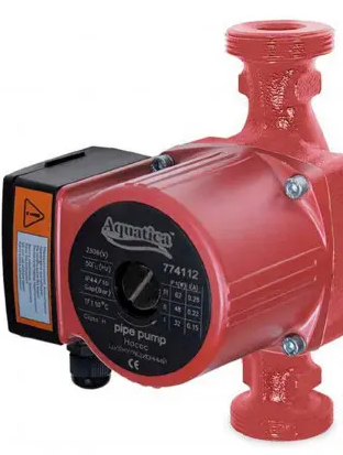 Насос циркуляційний 100Вт Hmax 6м Qmax 75л/хв Ø2" 180мм+гайки Ø1¼" AQUATICA (774134)