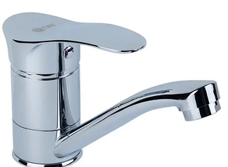 Змішувач MD Ø40 для кухні гусак прямий 150мм на гайці AQUATICA (MD-1B141C)