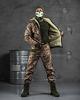 Водонепроницаемый мужской Тактический костюм пиксель на овчине, Военный костюм пиксель софтшел okop юа Воин