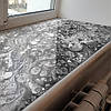 Покрытие для подоконника с травой, мягкое стекло с фотопечатью на скотче Краплі фарби 35 х 100 см, фото 2