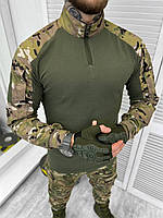 Тактичний убакс мультикам ріп-стоп+лакоста, військова бойова сорочка мультикам okop юа Воин