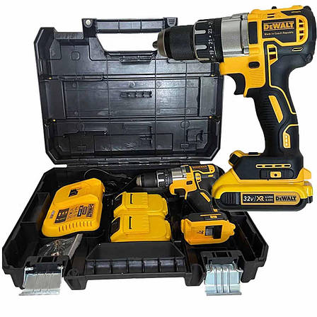 Потужний ударний акумуляторний шуруповерт DeWALT DCDP (32V, 6AH) Дриль Деволт, фото 2