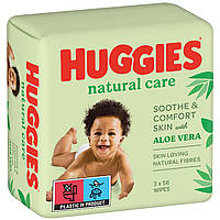 Влажные салфетки Huggies (Хаггис) Natuural Care ALOE VERA 2+1, 3х56 шт.В упаковке 168 шт