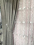 Тюль Lambada з кульками сірого кольору, фото 6