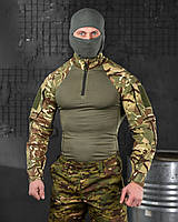 Военный убакс мультикам рип-стоп с карманом под налокотники, Боевая рубашка мультикам okop юа Воин M