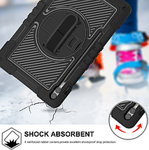 PC + TPU чохол Carbon Armor Cover Tablet на Samsung Galaxy Tab S9 (11") / рожевий, фото 2