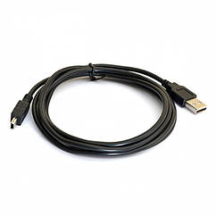 Кабель USB 2.0 (AM/Mini 5 pin) 1,5 м, чорний