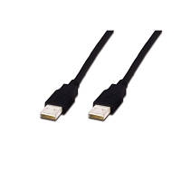 Дата кабель USB 2.0 AM/AM 1.0m Digitus (AK-300100-010-S) ha