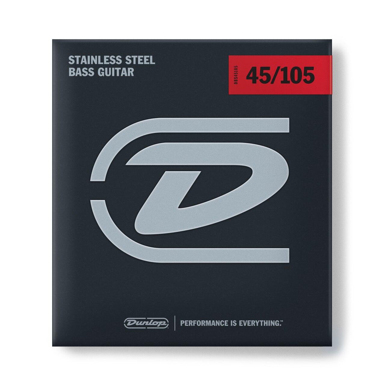 Струни для бас-гітари DUNLOP DBS45105 STAINLESS STEEL MEDIUM 45-105