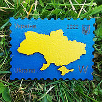20 шт Украинский сувенир, магнит в форме марки "Украина" 8,5 x 6 см Код/Артикул 3