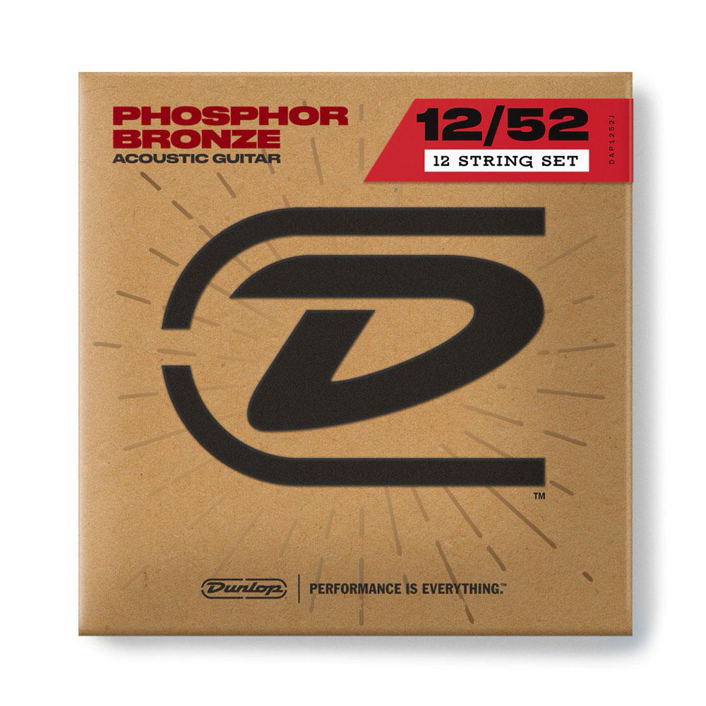 Струни для 12-струнної акустичної гітари DUNLOP DAP1252J PHOSPHOR BRONZE ACOUSTIC GUITAR STRINGS 12-STRING