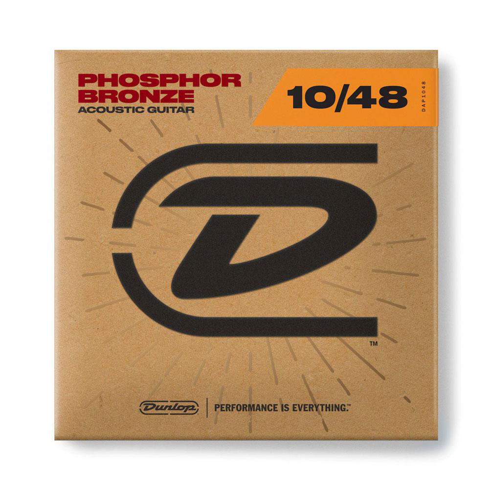 Струни для акустичної гітари DUNLOP DAP1048 PHOSPHOR BRONZE ACOUSTIC GUITAR STRINGS (10-48)