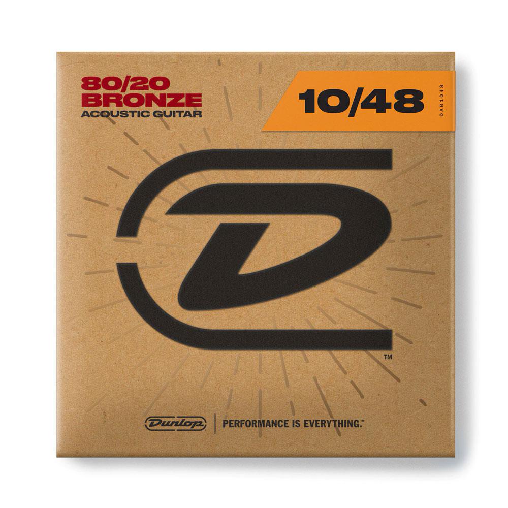Струни для акустичної гітари DUNLOP DAB1048 80/20 BRONZE ACOUSTIC GUITAR STRINGS (10-48)