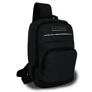 Однолямковий рюкзак на плече Swissbrand Lagos 6 (Black)