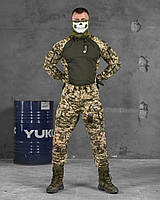 Военный костюм с наколенниками пиксель Mars Oblivion, Тактическая военная форма рип-стоп пиксель okop юа Воин