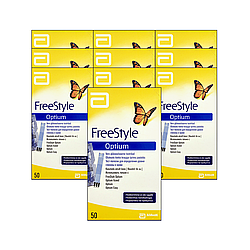 Тест смужки Фрі Стайл Оптіум 10 паковань