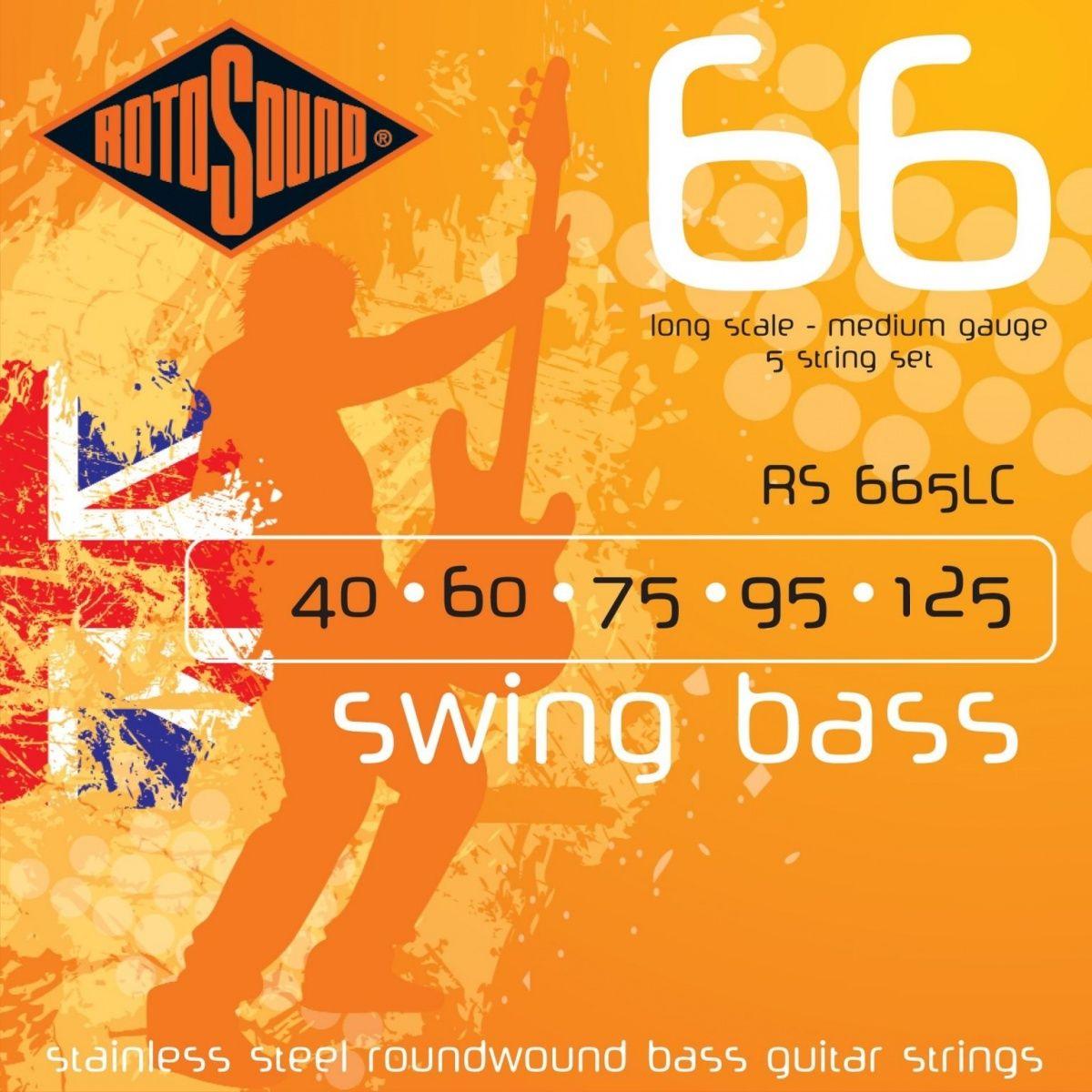 Струни для 5-струнної бас-гітари ROTOSOUND RS665LC