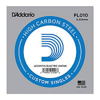 Струна для гитары D`ADDARIO PL010 PLAIN STEEL 010