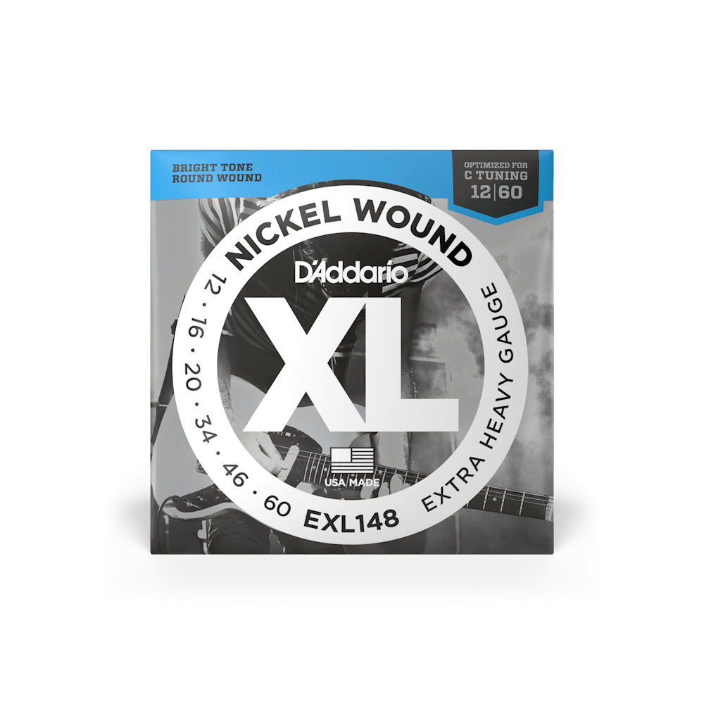 Струни для електрогітари D`ADDARIO EXL148 XL NICKEL WOUND EXTRA HEAVY (12-60)
