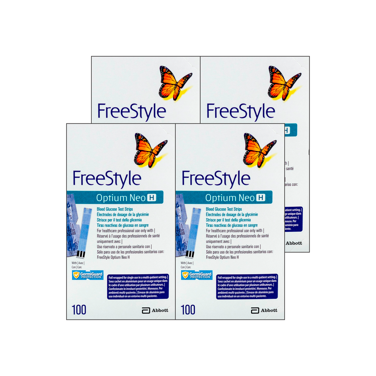 Тест смужки ФріСтайл Оптіум Нео H (FreeStyle Optium Neo H) 4 пачки