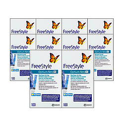 Тест смужки Фрі Стайл Оптіум Нео H (Freestyle Optium Neo H) 10 пачок