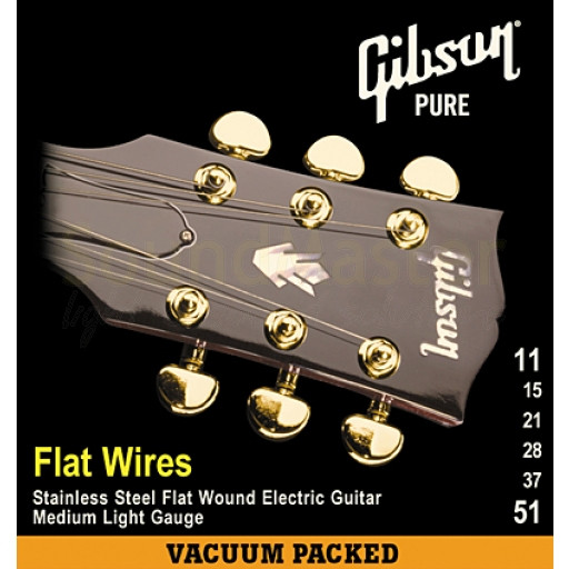 Струни для електрогітари GIBSON FLATWIRES STAINLESS STEEL FLATWOUND