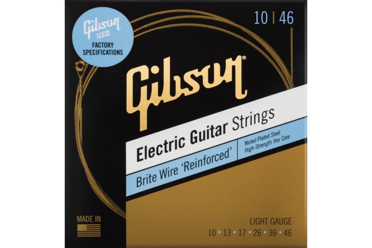 Струни для електрогітари GIBSON SEG-BWR10 BRITE WIRE REINFORCED 10-46 LIGHT