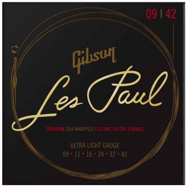 Струни для електрогітари GIBSON SEG-LES LES PAUL PREMIUM ELECTRIC GUITAR STRINGS 9-42 ULTRA-LIGHT
