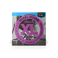 Струны для 8-струнной электрогитары D`ADDARIO EXL120-8 XL NICKEL WOUND 8-STRING SUPER LIGHT (09-65)