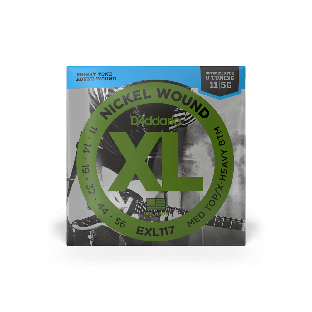 Струни для електрогітари D`ADDARIO EXL117 XL NICKEL WOUND MEDIUM TOP / EXTRA HEAVY BOTTOM (11-56)