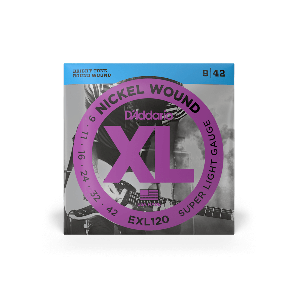 Струни для електрогітари D`ADDARIO EXL120 XL NICKEL WOUND SUPER LIGHT (09-42)