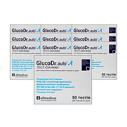 Тест смужки ГлюкоДоктор (GlucoDr) 10 паковань