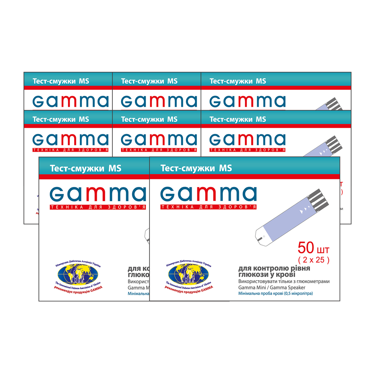 Тест-смужки Gamma MS 50 8 паковань