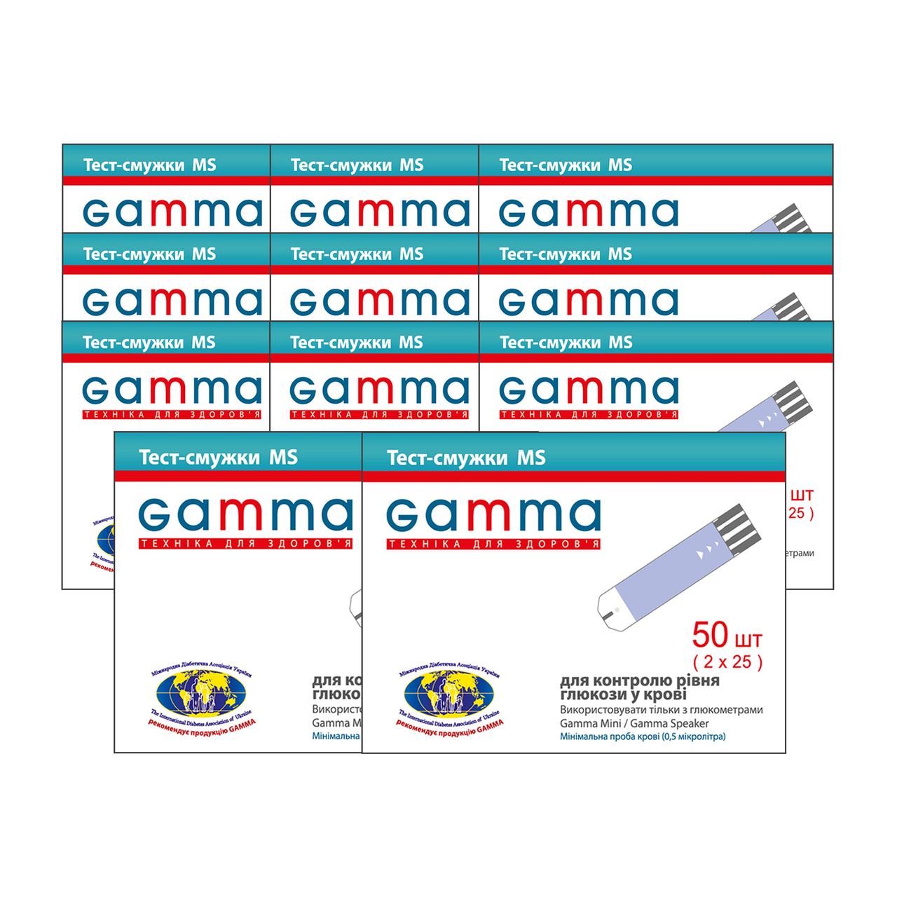 Тест-смужки Gamma MS 50 10 паковань
