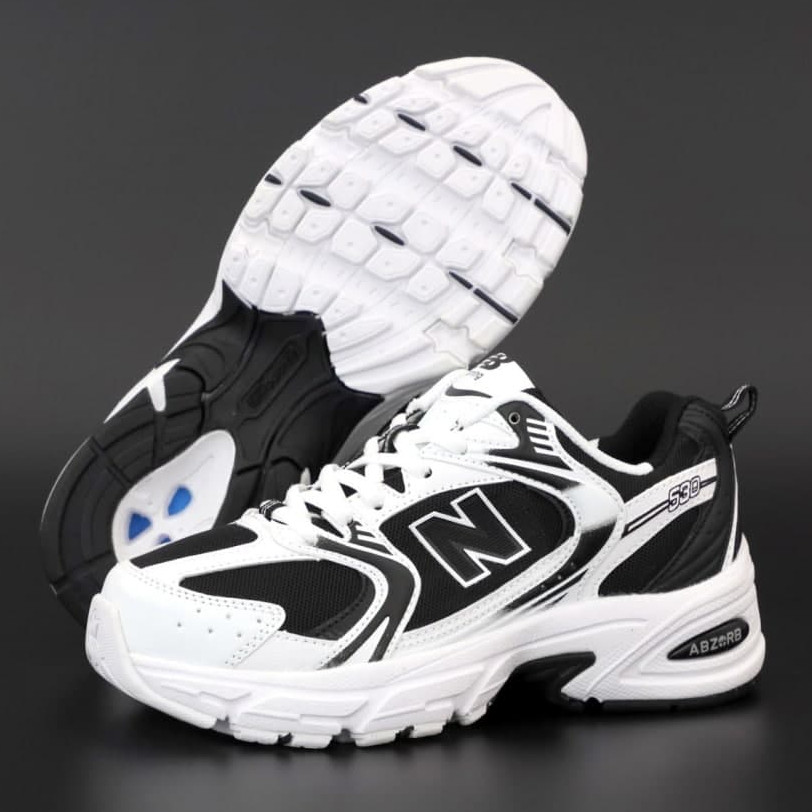 Мужские кроссовки в стиле New Balance 530, Нью Беленс 530 чорно-білі - фото 4 - id-p2188365233