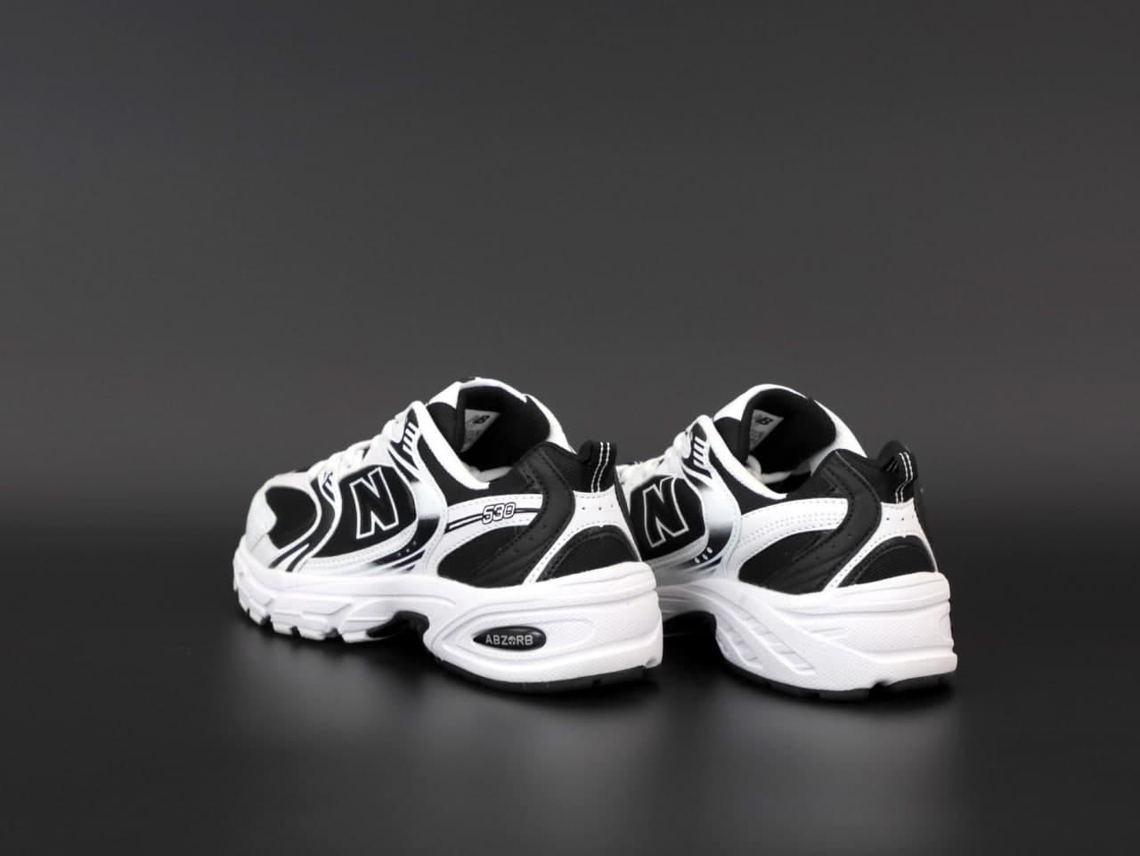 Мужские кроссовки в стиле New Balance 530, Нью Беленс 530 чорно-білі - фото 5 - id-p2188365233