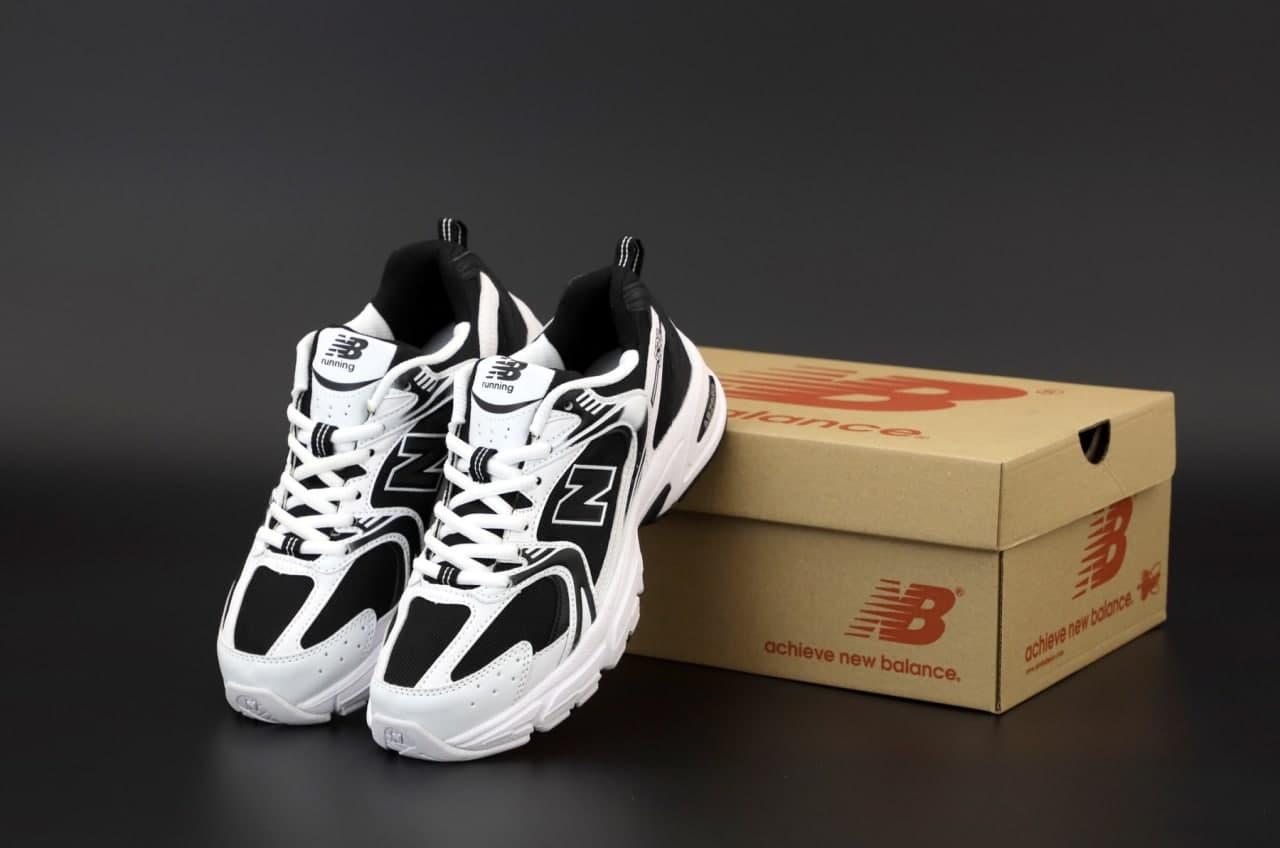 Мужские кроссовки в стиле New Balance 530, Нью Беленс 530 чорно-білі - фото 7 - id-p2188365233