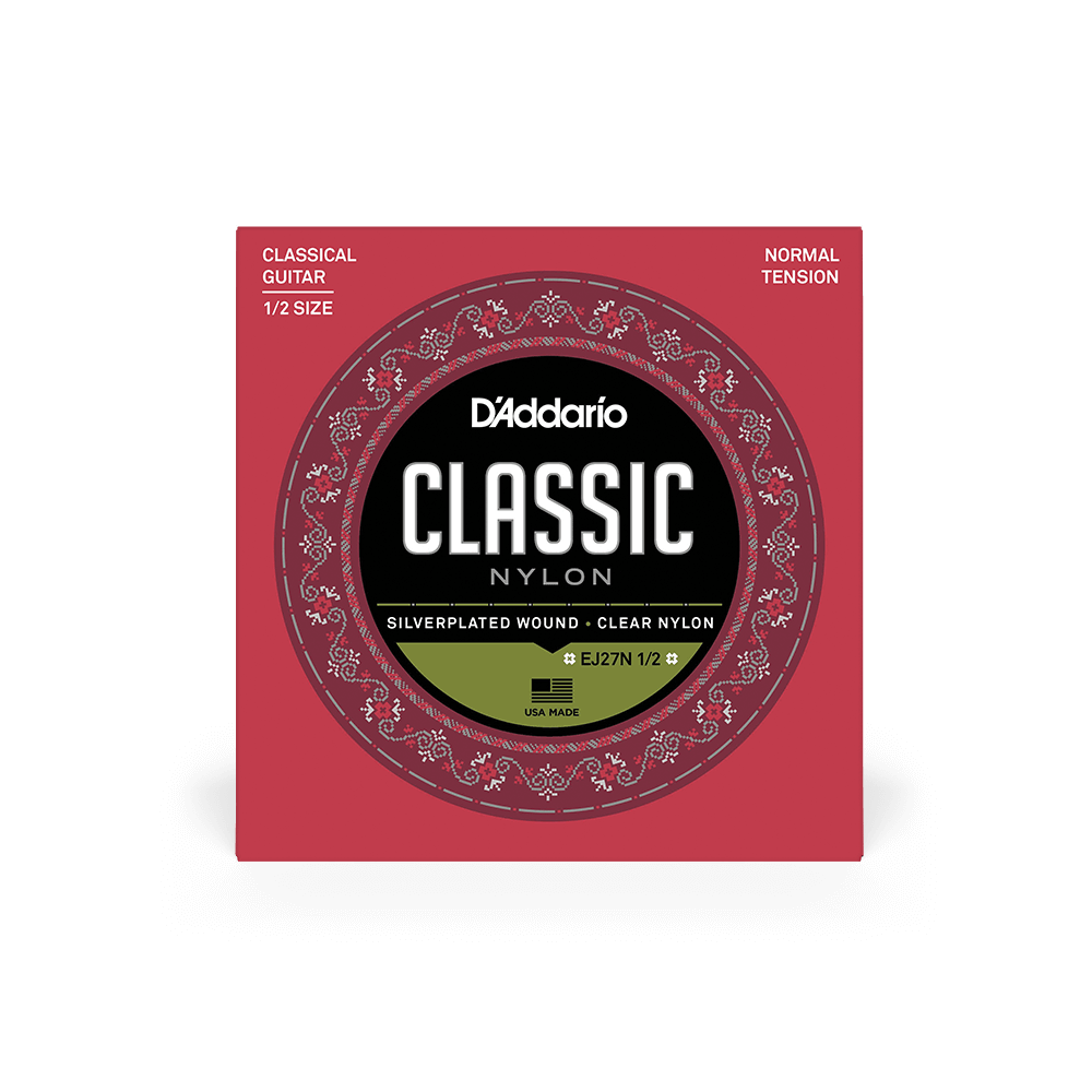 Струни для класичної гітари 1/2 D`ADDARIO EJ27N 1/2 STUDENT CLASSICS NORMAL TENSION 1/2