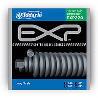 Струны для бас-гитары D`ADDARIO EXP220 EXP COATED BASS SUPER LIGHT (40-95)