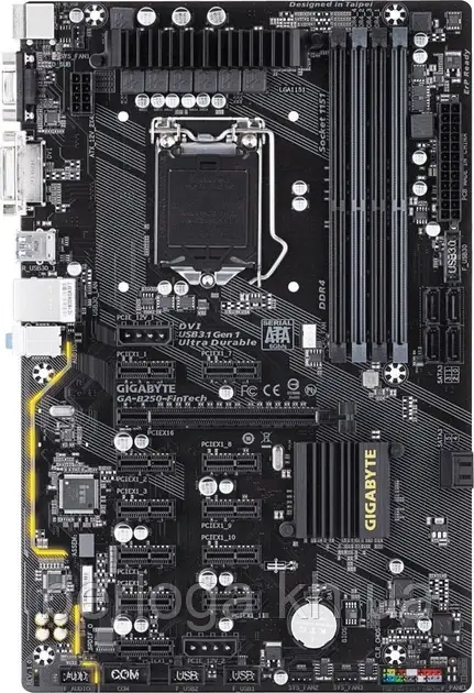 Материнська плата Gigabyte GA-B250-FinTech (s1151, Intel B250, PCI-Ex16) Б/В